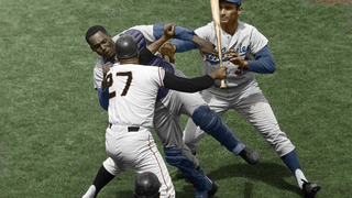 The Famous Photo Of Juan Marichal Beating Johnny Roseboro With His Bat, In Color